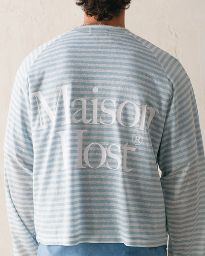 Host Striped Rag Blue Long Sleeve