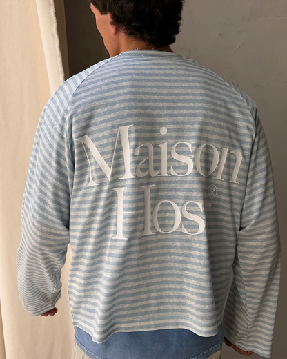 Host Striped Rag Blue Long Sleeve