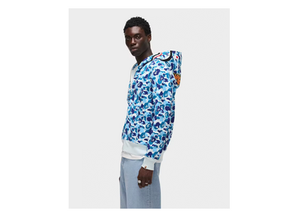 Bape Comor Camo Shark Full Zip Hoodie Baby Blue