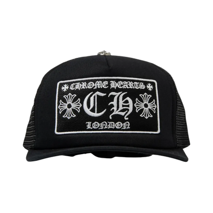 Chrome Hearts Ch London Trucker Cap Schwarz Weiß