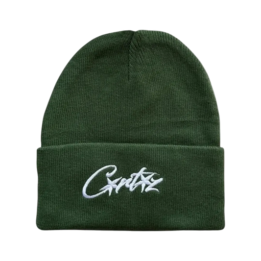 Corteiz Allstarz Folded Beanie Green