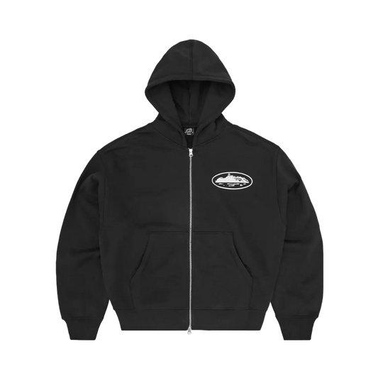 Corteiz OG Island Zip Hoodie Schwarz