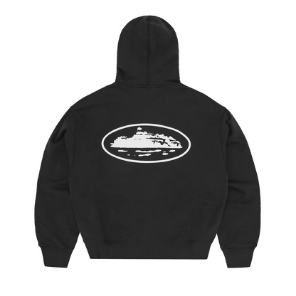 Corteiz OG Island Zip Hoodie Black