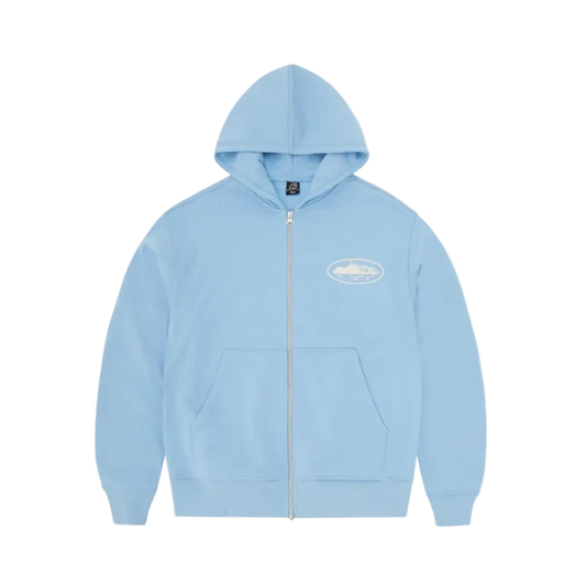Corteiz OG Island Zip Hoodie Blau