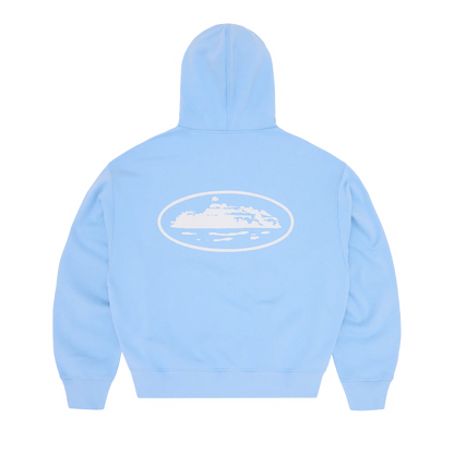 Corteiz OG Island Zip Hoodie Blue