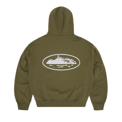 Corteiz OG Island Zip Hoodie Olive