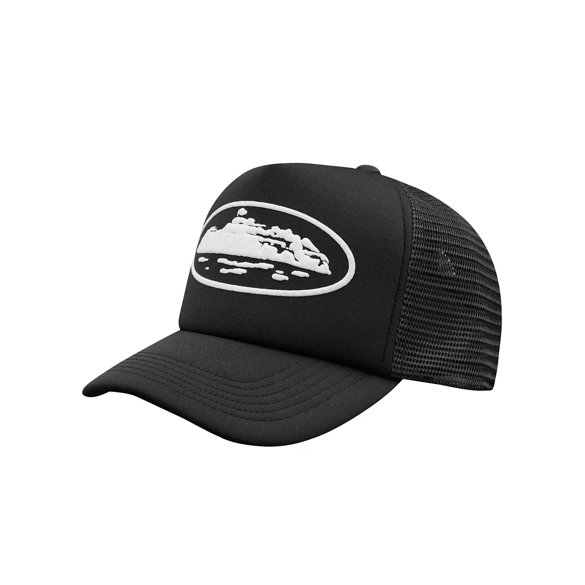 Corteiz Trucker Hat Schwarz Weiß