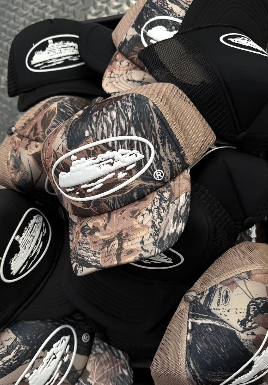 Corteiz Trucker Hat Forest Camo