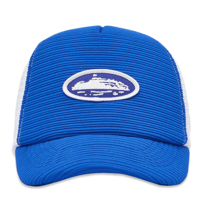 Corteiz Trucker Hat Kurzschirm Blau