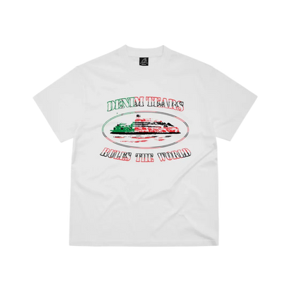 Corteiz x Denim Tears Alcatraz White Tee