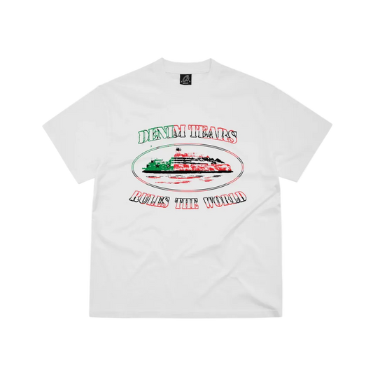 Corteiz x Denim Tears Alcatraz White Tee