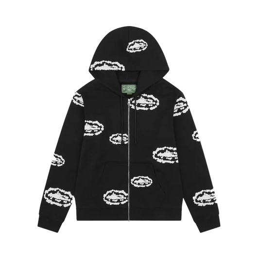 Denim Tears x Corteiz Zip Hoodie Schwarz