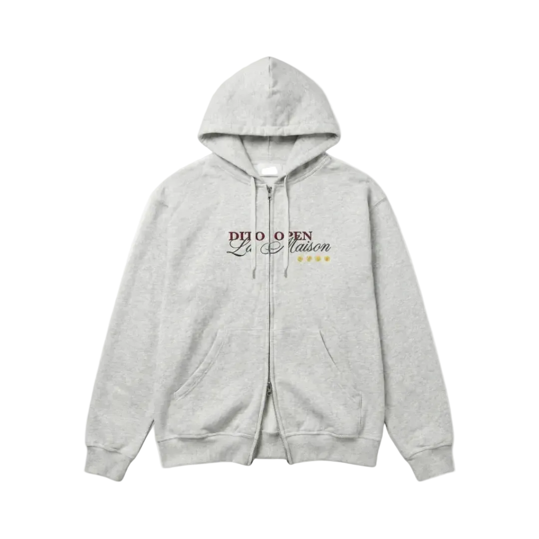 Dito Open Zip Hoodie Grey