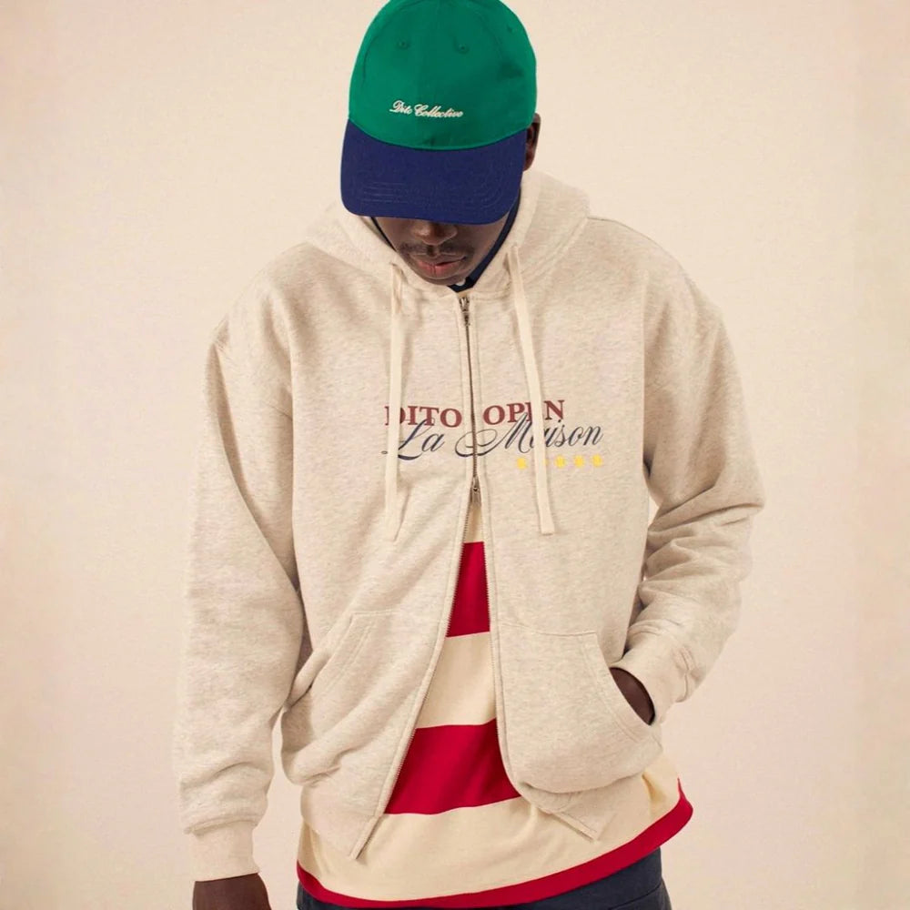 Dito Open Zip Hoodie Grey