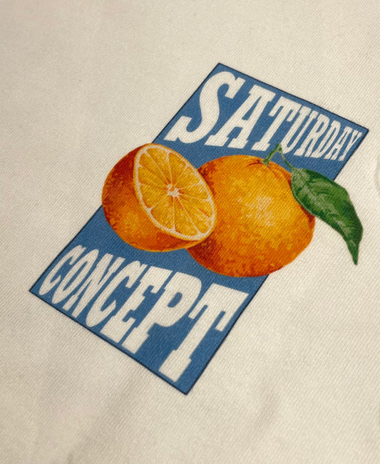 Saturday Soller Oranges Tee White