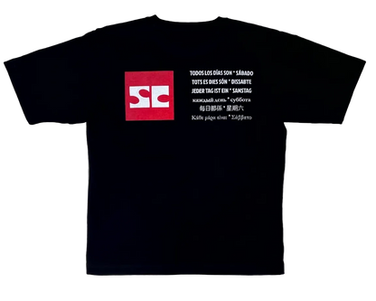 Saturday Multilanguage Tee Black