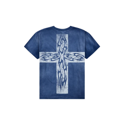 Hellstar Carry Your Cross Tee Blue
