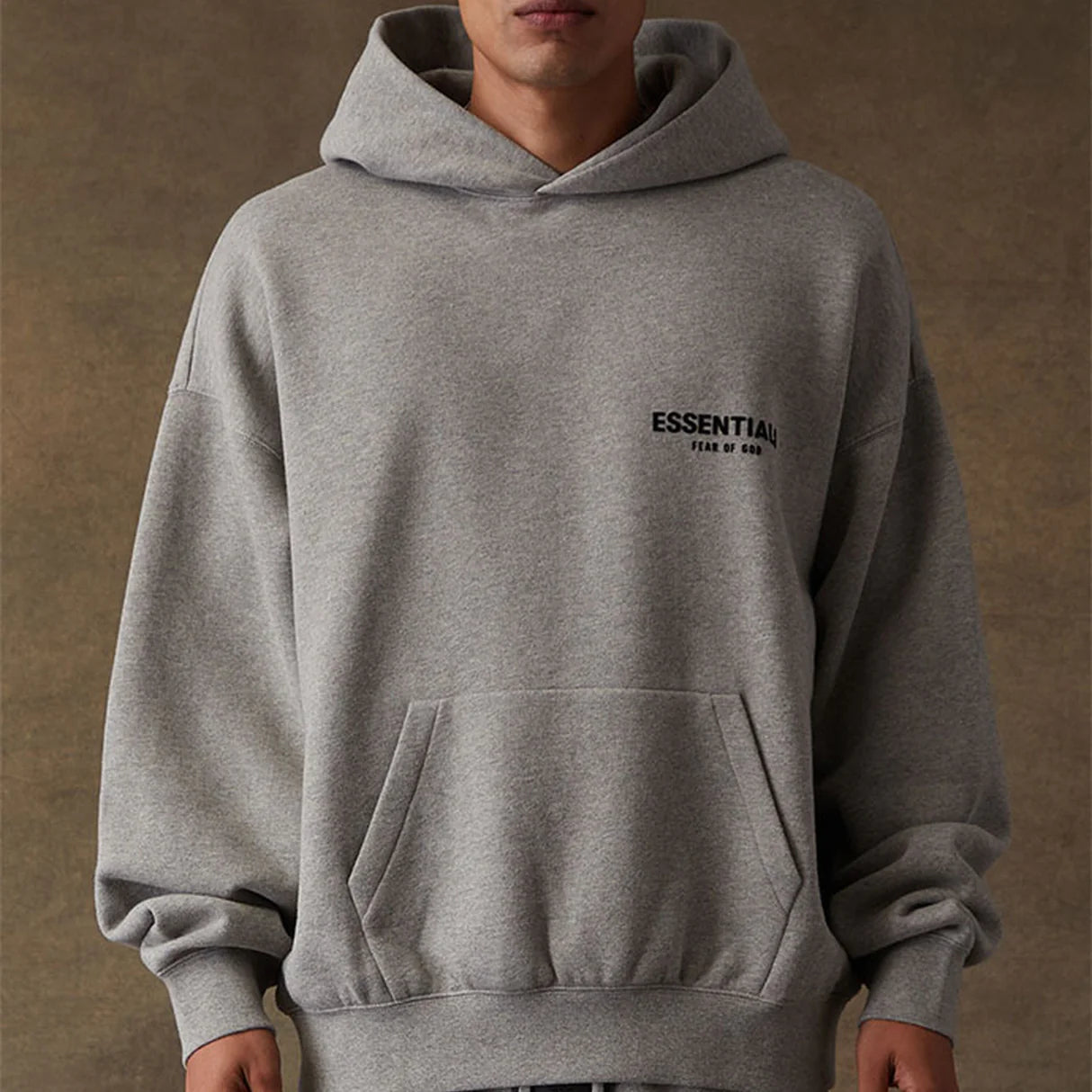 Essentials Dark Oatmeal Hoodie