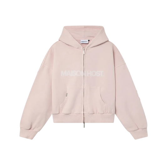 Host Erode Wave Zipped Hoodie Pink