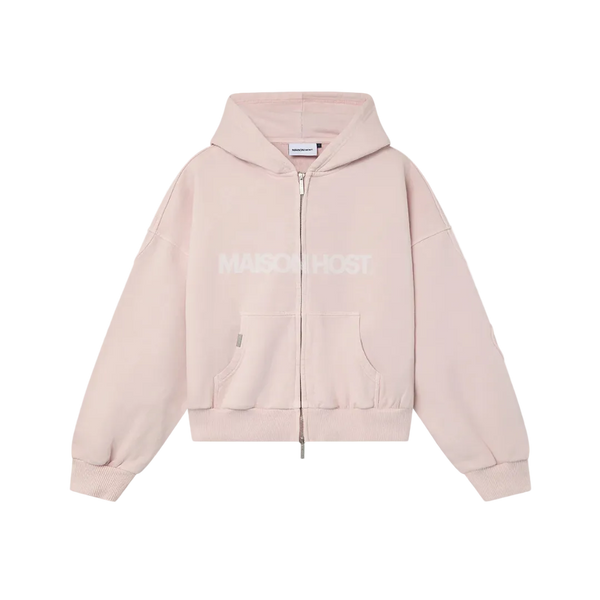 Host Erode Wave Zipped Hoodie Pink