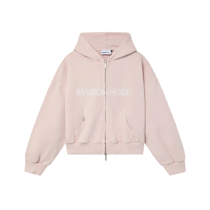 Host Erode Wave Zipped Hoodie Pink