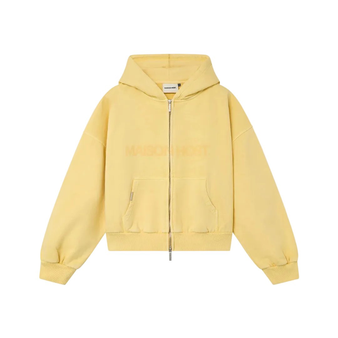 Host Erode Wave Zipped Hoodie Yellow
