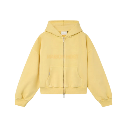 Host Erode Wave Zipped Hoodie Yellow
