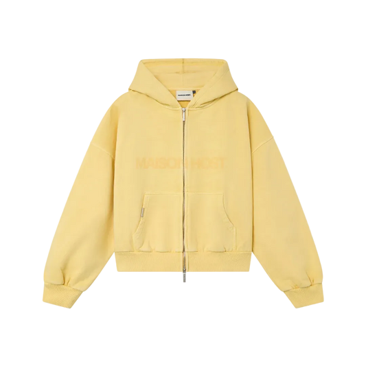Host Erode Wave Zipped Hoodie Yellow
