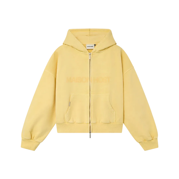 Host Erode Wave Zipped Hoodie Yellow