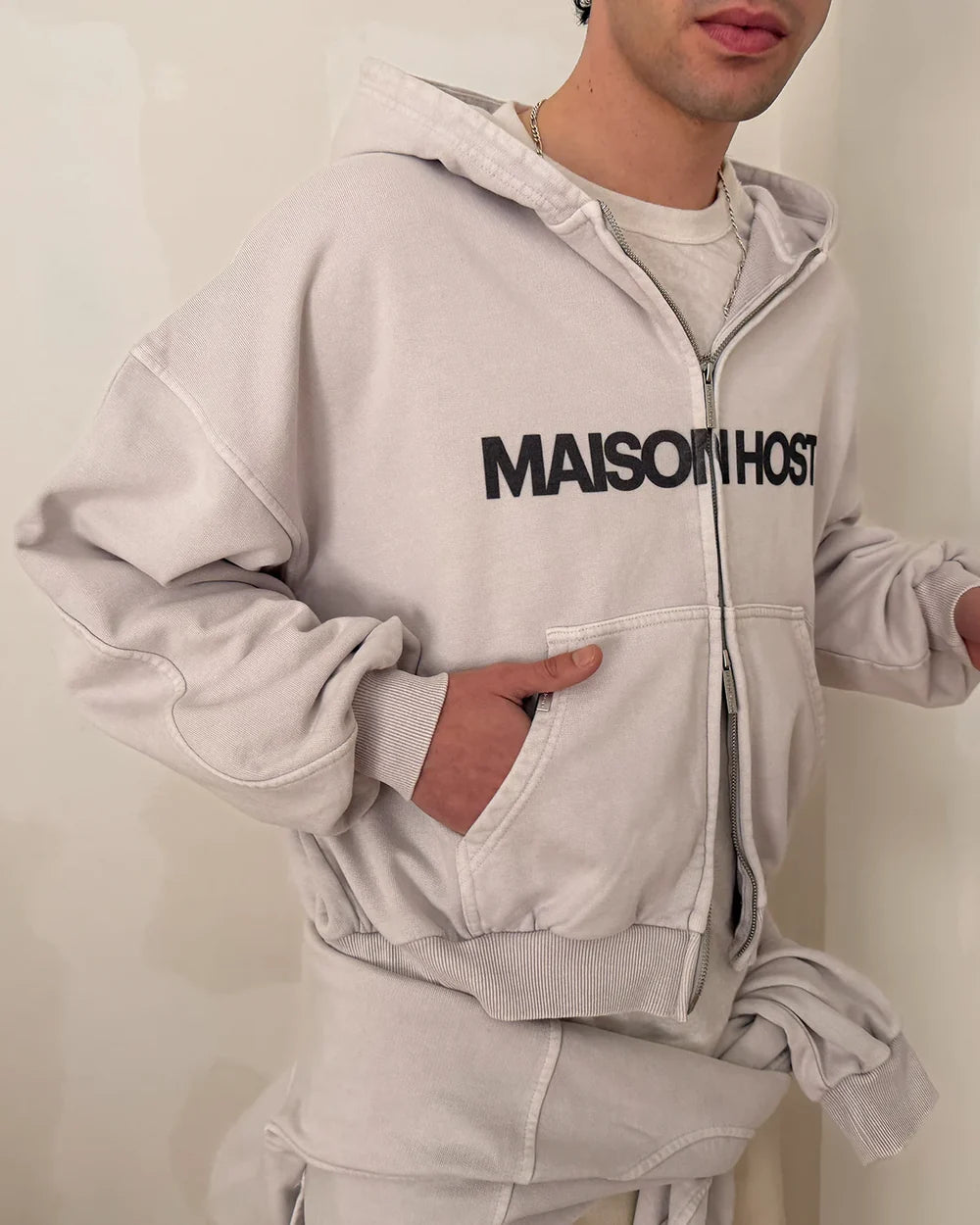 Host Erode Wave Zipped Hoodie Oreo