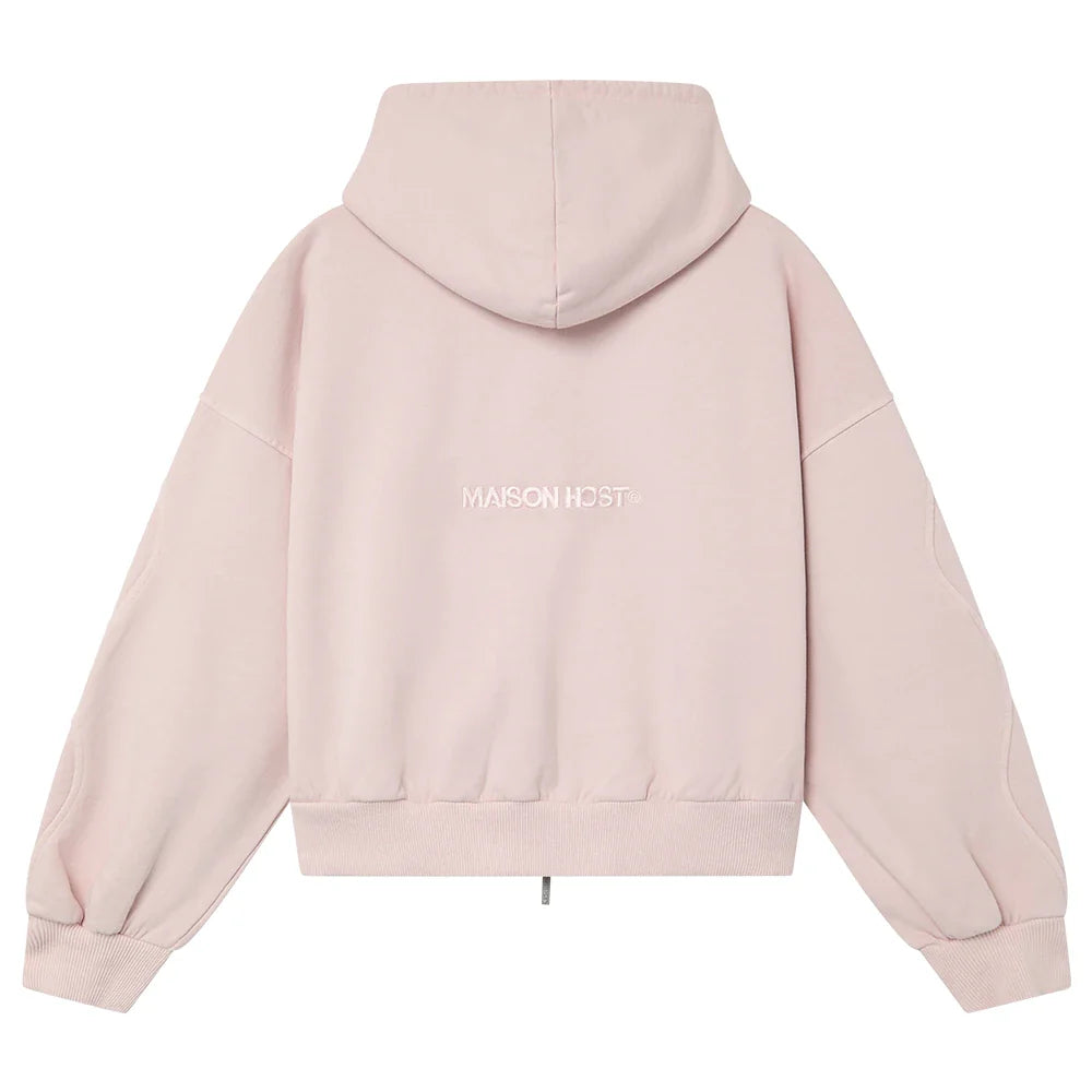 Host Erode Wave Zipped Hoodie Pink
