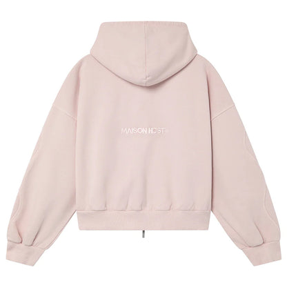 Host Erode Wave Zipped Hoodie Pink