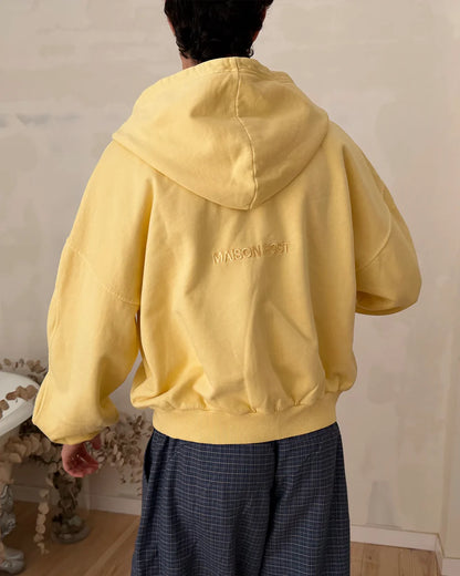 Host Erode Wave Zipped Hoodie Yellow