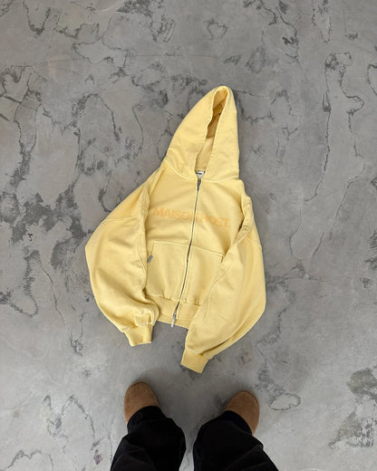 Host Erode Wave Zipped Hoodie Yellow