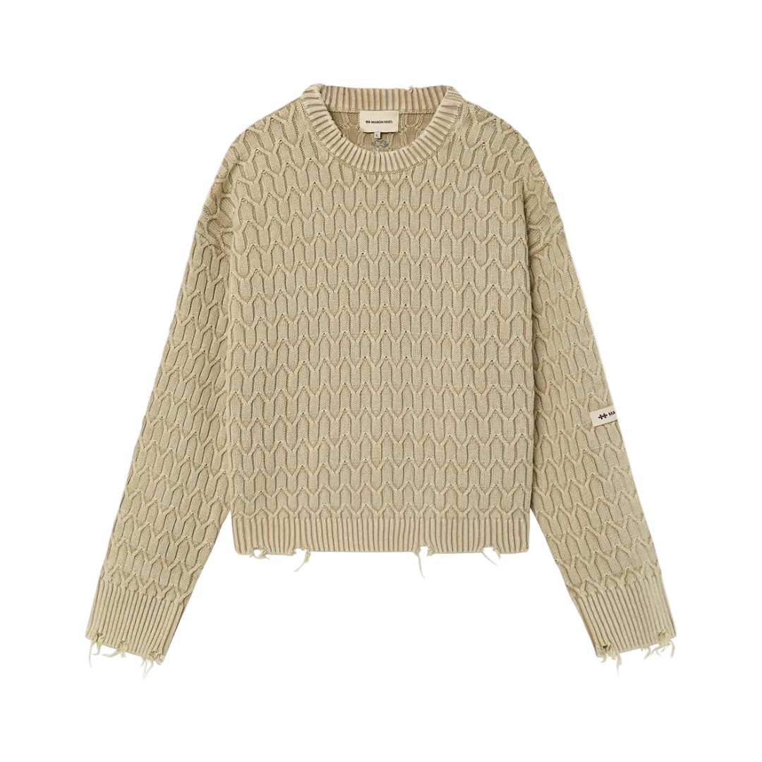 Host Herringbone Beige Knit
