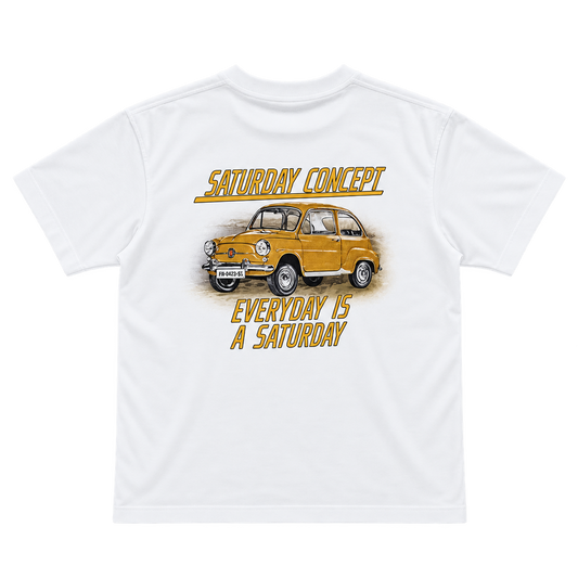 Saturday Car 600 Tee White