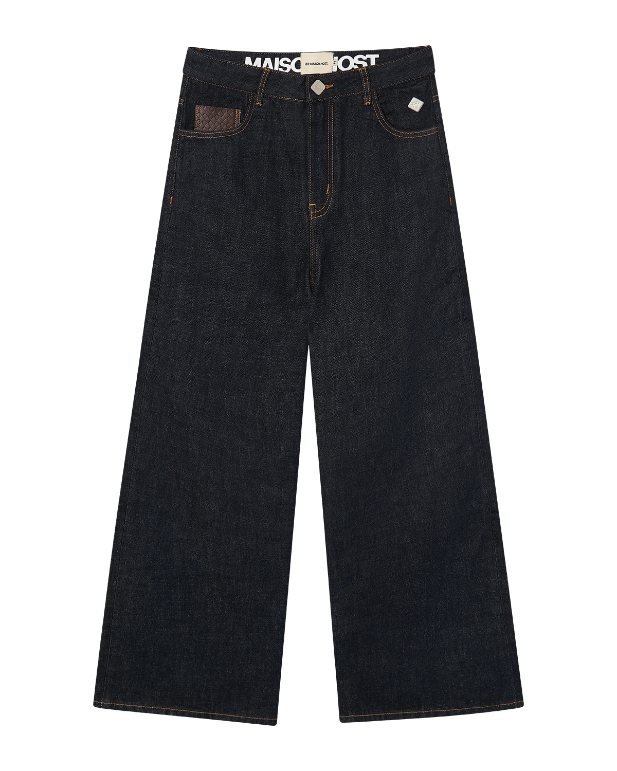 Host Raw Leather Pocket Jeans
