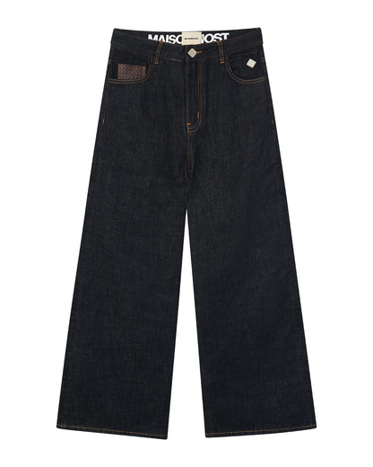 Host Raw Leather Pocket Jeans