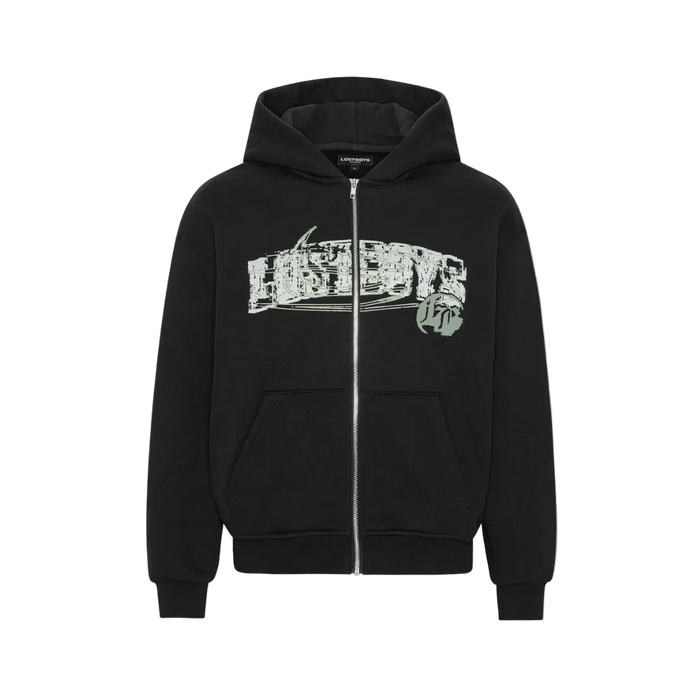 Lost Boys Distorted Zip Hoodie Schwarz