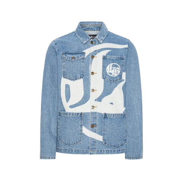 Lost Boys Logo Denim Jacket Light Blue