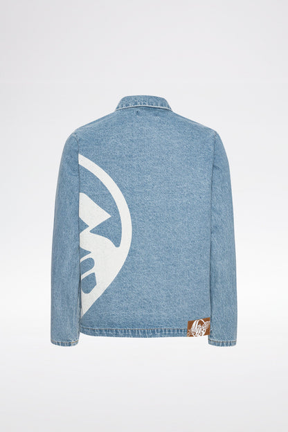 Lost Boys Logo Denim Jacket Light Blue