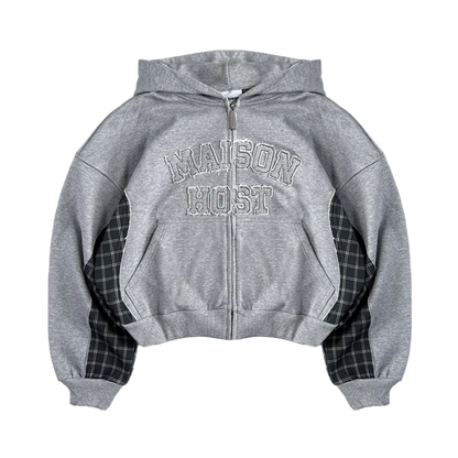 Maison Host Checked Zipped Grey