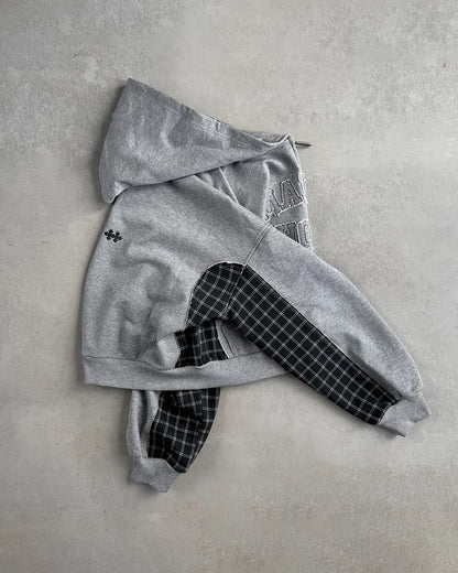 Maison Host Checked Zipped Grey