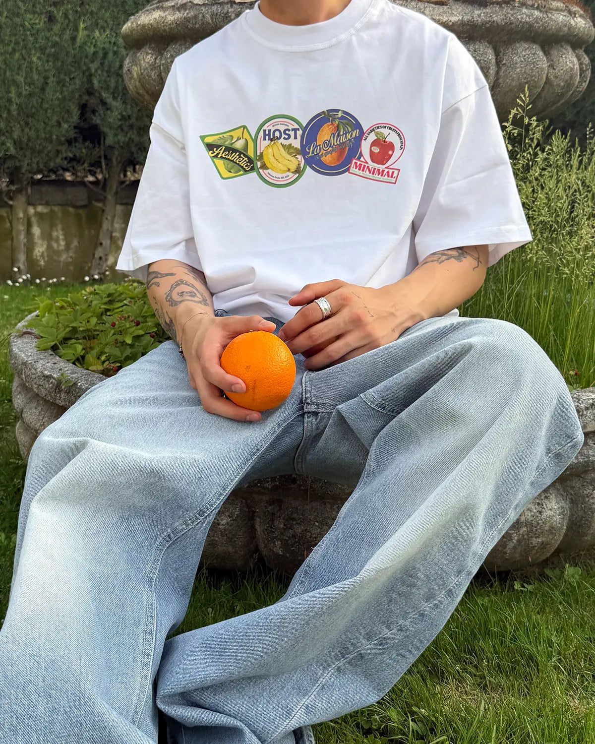 Maison Host Flavorz T-Shirt Weiß