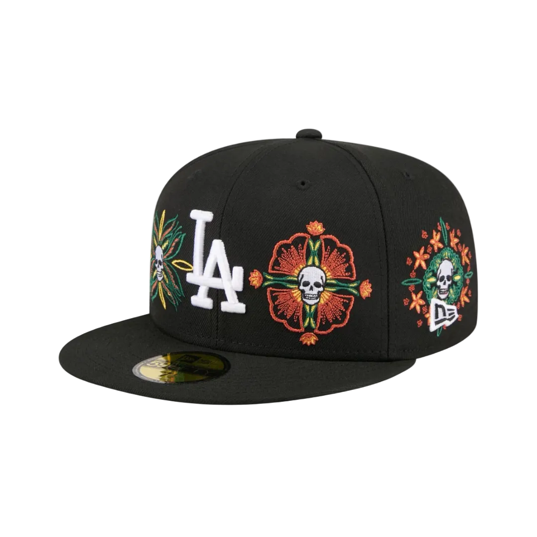 New Era 59FIFTY LA Skull and Flowers