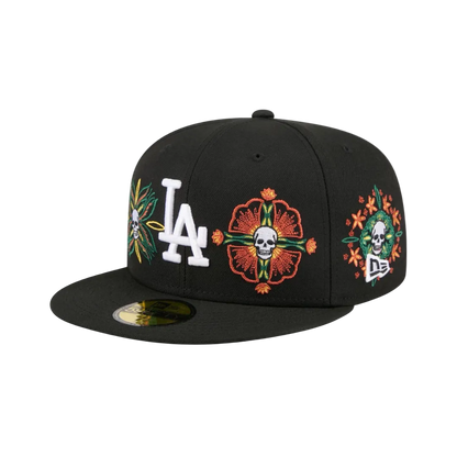 New Era 59FIFTY LA Skull and Flowers