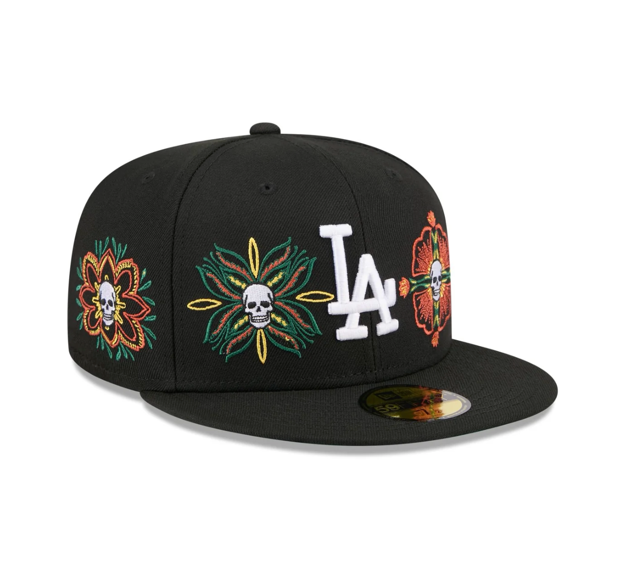 New Era 59FIFTY LA Skull and Flowers