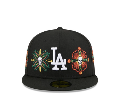 New Era 59FIFTY LA Skull and Flowers