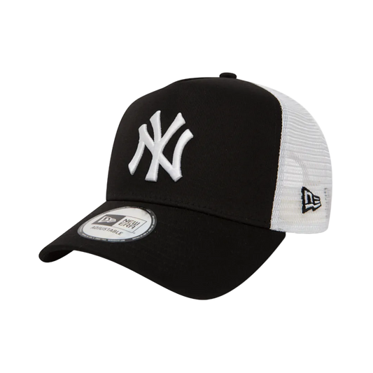 New Era NY Black White Trucker