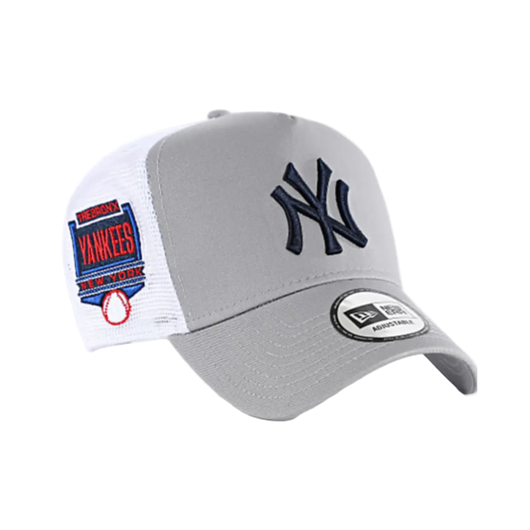 New Era NY Grey Trucker Patch